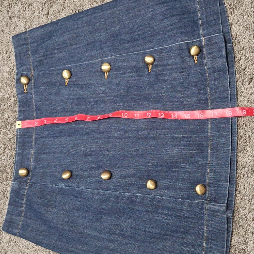 Michael Kors denim button-up mini skirt - 12 - dark blue - Picture 7 of 7